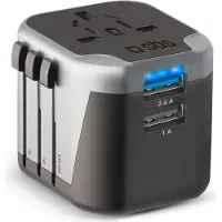 SBS - Strømadapter - 12 watt - 2.4 A - 2 utgangskontakter (2 x USB)