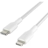 Belkin BoostCharge USB-C to Lightning Cable - Braided - 2m - White