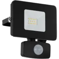 Eglo Utendørs LED-spot Faedo 3 med sensor, svart, 10 W