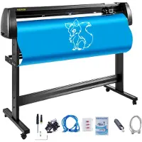 Vevor vinylskjærerplottermaskin 53” Signmaster-programvare Skiltmaskin 1350 mm papirmatet vinylskjærerplotter med stativ (53” 1350 mm)