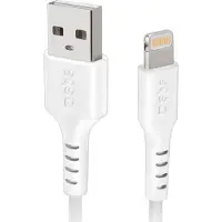 SBS TECABLEUSBIP589W, 1 m, Lightning, USB A, Hankjønn, Hankjønn, Hvit