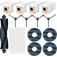INF Tilbehørspakke for Eufy Omni C20 robotstøvsuger - hovedbørste, filter, moppkluter, sidebørster, støvposer - komplett rengjøringssett