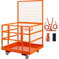 Vevor Forklift Safety Cage Arbeidsplattform 43X45in 1400lbs med hjul for antenne