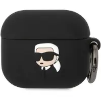 Karl Lagerfeld KLA3RUNIKK AirPods 3 deksel svart/svart Silikon Karl Head 3D