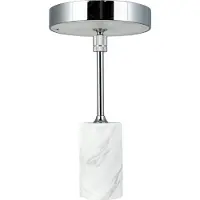 Dyberg Larsen LED-batteridrevet bordlampe Starlight, krom/hvit