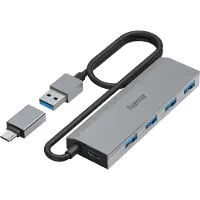 Ginza.se Essential Line - Hub - incl. USB-C adapter and power supply - 4 x USB 3.2 Gen 1 - stasjonær
