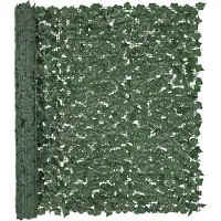 Vevor eføygjerde, 1500 x 2490 mm kunstig grønn veggskjerm, grønt eføygjerde med forsterket skjøt, kunstig hekk med vinbladdekorasjon for utendørs hage, gårdsplass, terrassedekor