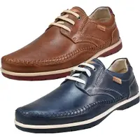 Pikolinos for woman. M9A-4118 Brown Marbella Leather Shoes (45), Flat, Laces, Casual