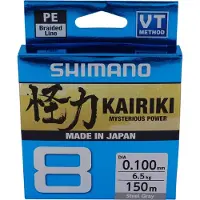 Shimano Line Kairiki 8 150m 0.19mm 12.0kg Steel Gray