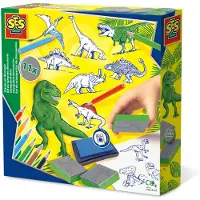 SES Creative Frimerkesett - Dinosaurer - - OneSize - Kreativt leker