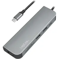 Logilink UA0343, USB 3.2 Gen 1 (3.1 Gen 1) Type-C, Aluminium, MicroSD (TransFlash), SD, HDMI, USB 3.2 Gen 1 (3.1 Gen 1) Type-A, USB 3.2 Gen 1 (3.1 Gen 1) Type-C, Android, 1 stykker
