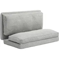 Vevor sammenleggbar sovesofa, 3-i-1 sammenleggbar sofa med vaskbart trekk, 25D høy tetthets minneskum, sovesofa med konverterbar lenestol, futonsofa for stue, soverom, gjestestue, lys grå (full)