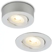 Briloner Desi innfellingslampe, matt krom, Ø9cm, dimbar, 3000K