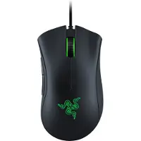 Razer DeathAdder Essential - Black - Gaming mus - Optisk - 5 - Svart med grønt lys