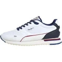 Pepe Jeans for man. PMS400007 Trainers Bexley South white (42), Flat, Laces, Casual