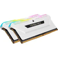 Corsair Vengeance RGB PRO SL DDR4-3200 - 32GB - CL16 - Dual Channel (2 pcs) - Intel XMP - Hvit med RGB