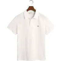Gant for man. 2220 Piqué Slim Fit Shield Polo Shirt white (XL), Casual, Cotton, Classic, Short sleeve