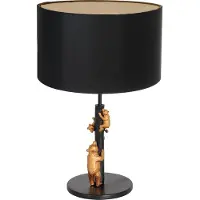 Steinhauer Animaux 7203ZW bordlampe, metall, lin, svart