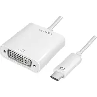 Logilink UA0245A, 0,14 m, DVI, USB Type-A, Hvit