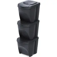 Prosperplast 39x29x45 Cm Stabelbare Resirkuleringsbøtter 3 Enheter