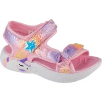 SKECHERS Sandaler m. Lys - Unicorn Drømmer - Light Pink Multi - - 31 - Blinkende sko