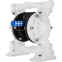 Vevor luft dobbel membranpumpe 7 GPM 100 PSI polypropylen membran vannpumpe med 1,3 cm innløps- og utløpsporter Luftpumpemembran 6900,7 cm maks. trykkhøyde Luftdrevet membranpumpe med forseglet kuleve