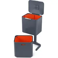 Joseph Joseph Totem Max - Søppelbøtte - flip lid / drawer - 60 L - grå