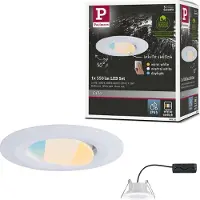 Paulmann innfelt spot Calla hvit, av/på, svingbar, CCT, Ø 9 cm