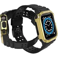 Hurtel Protect-armbånd til Apple-klokke 38/40/41 mm pansret kassearmbånd - svart, gull