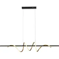 JUST LIGHT . Emanda Hengelampe, jern, svart messing