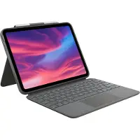 Logitech Combo Touch Detachable Keyboard Case for iPad (10th gen) - Tastatur og folioveske - med styrepute - bakgrunnsbelyst - Apple Smart connecto...