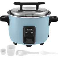 Vevor Kommersiell riskoker, 40-koppers riskoker, 8 liters stor riskoker og varmer med nonstick innerkjele, rask koking og 24-timers varmholdning, med riskopp og padle, for restaurant