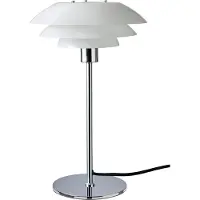 Dyberg Larsen DL31 bordlampe glass-skjerm krom