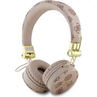 GUESS Bluetooth ENC GUBH70EPOSMW Brown/Brown Peony Script hodetelefoner med rund form