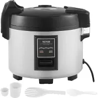 Vevor Kommersiell riskoker, 60-koppers riskoker, 13 liters stor riskoker og varmer med nonstick-innergryte, rask koking og 12-timers varmholdning, med riskopp og padle, for restaurant