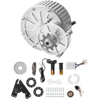 Vevor 450W elektrisk børstet DC-motorsett - 36V 3000 o/min motor med oppgradert hastighetskontroller og vrigrep-gasspaksett for gokart, elsykkel, motorsykkel, scooter