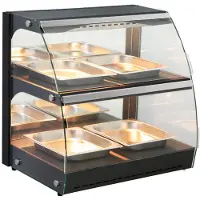 Hendi varmevitrine for å varme og servere retter, kvarts, bredde 650 mm
