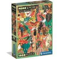 Clementoni Puslespill More Is More - Animal&Botanics , 1000 brikker 2D Puslespill