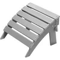 Vevor Adirondack-fotpall, 16,9L x 18,9B x 13H tommer HDPE-plast sammenleggbar Adirondack-fotpall, værbestandig fotstøtte for Adirondack-stol, mye brukt til utendørs veranda, basseng, plen, bakgård, gr