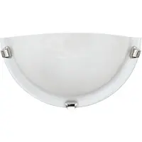 Eglo SALOME væglampe i krom med alabaster glas