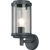 TRIO Utendørs vegglampe TANARO, antrasitt, høyde 33 cm, metall, IP44
