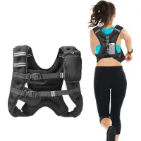 OEM vektvest, 16 lbs vektvest med reflekterende stripe, justerbar spenne kroppsvektvest for menn og kvinner, treningsutstyr for styrketrening, løping, jogging, fitness og vekttap