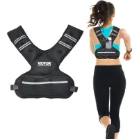 Vevor justerbar vektvest, 20-32lb vektvest med 6 jernsandvekter og reflekterende stripe, kroppsvektvest treningssett for menn kvinner, treningsutstyr for styrketrening løping jogging