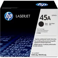 HP 45A - Svart - original - LaserJet - tonerpatron (Q5945A) - for LaserJet 4345mfp, 4345x, 4345xm, 4345xs, M4345, M4345x, M4345xm, M4345xs