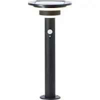 Brilliant Garvina utendørs solcelle-vegglampe med bevegelsessensor LED 3 W sort