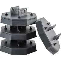 Vevor RV-nivåputer, 4-pakning gummiputer for tilhengerjekk, hver med 5000 lbs kapasitet, standard jekkstabilisatorpute med stort overflateareal, ideell for saksjekkføtter, femte hjul, klasse A/C-bobil