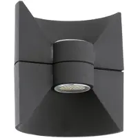 Eglo Utendørs LED-vegglampe Redondo, antrasitt, høyde 17 cm, 2 lyskilder