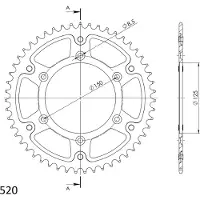 Supersprox Stealth 520x51 Rst990x51blk Bakre Tannhjul