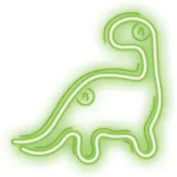 Forever neon LED dinosaur dekorativ veggtekst grønn 23,5x24,5 cm