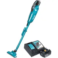 Makita DCL284FRF - Støvsuger - pinne/håndholdt (2-i-1) - uten pose - uten kabel - 1 batteri, inkludert lader